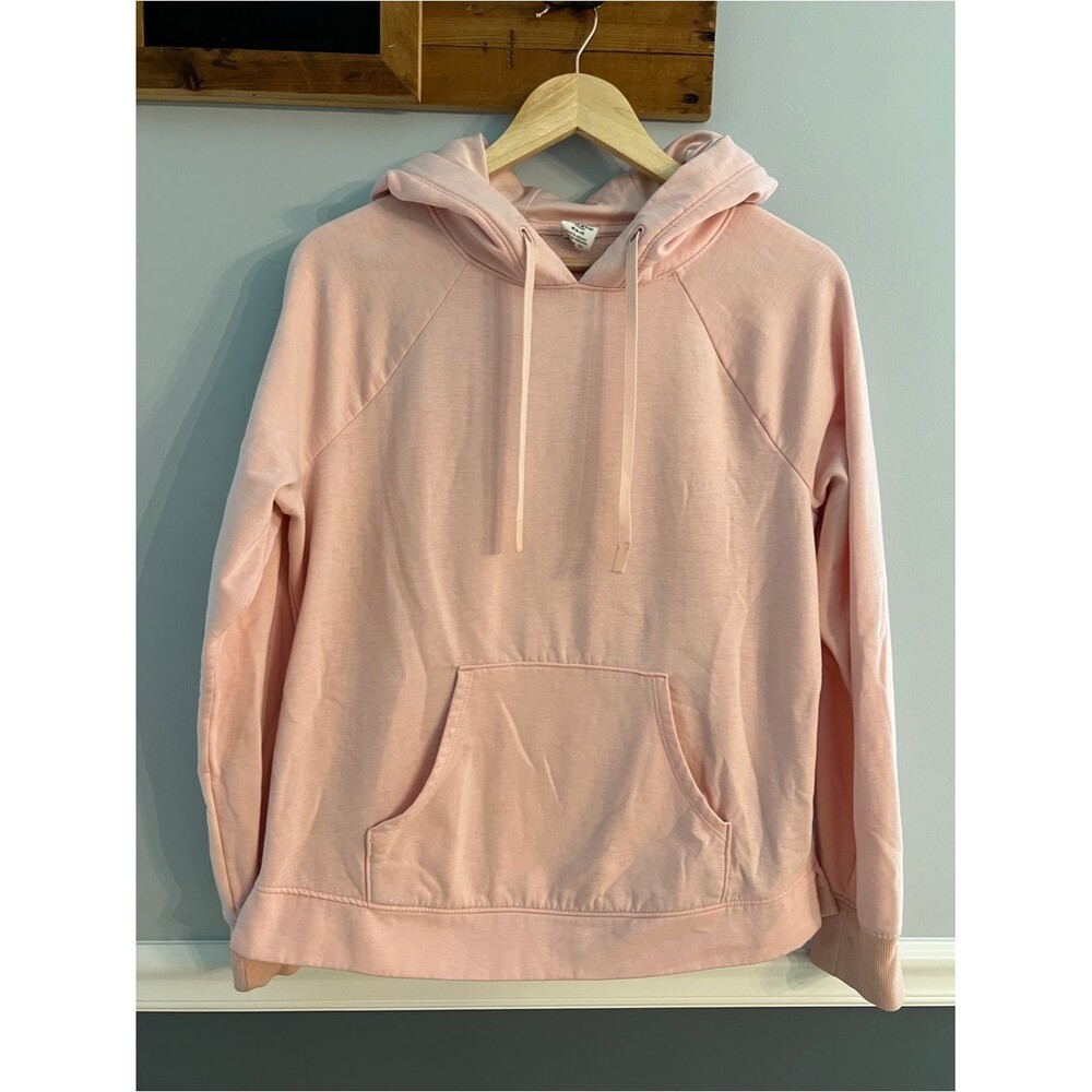 Pink Fleece Lined Hoodie Pullover Kangaroo Pocket Size Medium 8-10